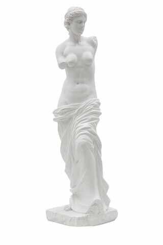 Statueta decorativa, Woman Sculpture, Mauro Ferretti, 14x29 cm, polirasina, alb