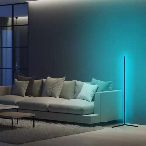 Lampadar, Lumos - Blue, Curlux, 120 cm, LED, 12.4W, albastru