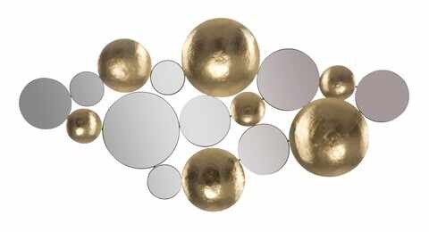 Decoratiune de perete Mirror Glam, Mauro Ferretti, 118x60 cm, fier, auriu