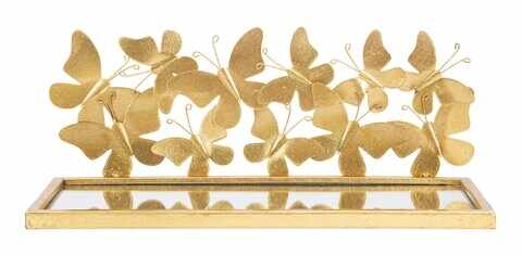 Set 2 noptiere suspendate Butterflies, Mauro Ferretti, 43x19.2x16.5 cm, fier, auriu