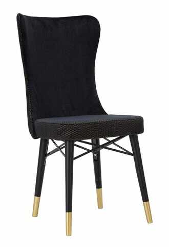 Set 2 scaune Mimoza, Mauro Ferretti, 40x65x99 cm, fier, negru