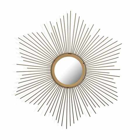 Oglinda decorativa Austin, Versa, 50 x 50 cm, metal, auriu