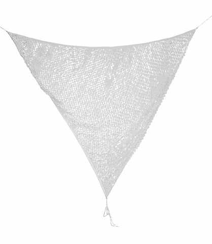 Parasolar triunghiular Moon, Bizzotto, 360 x 360 cm, poliester, alb