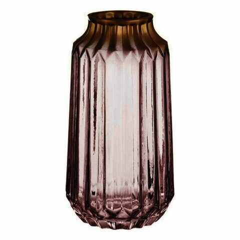 Vaza Gracie, Gift Decor, Ø13 x 23.5 cm, sticla, auriu/roz
