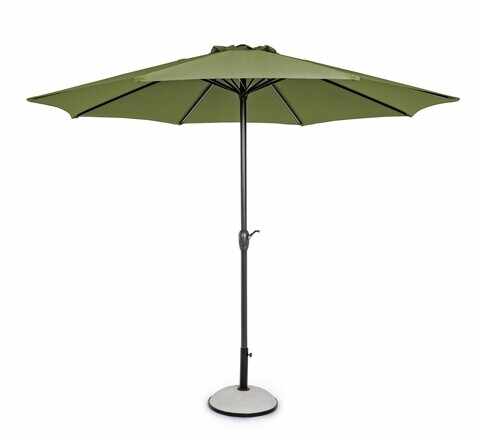 Umbrela pentru gradina/terasa Kalife, Bizzotto, Ø300 cm, stalp Ø46/48 mm, aluminiu/poliester, verde oliv