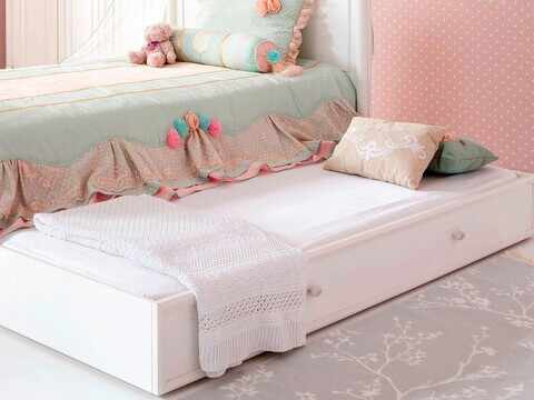 Pat extensibil, Çilek, Romantic Pull-Out Bed (90X190), 96x24x193 cm, Multicolor
