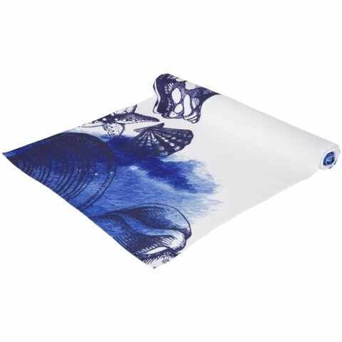 Traversa de masa Blue Lagoon, Ambition, 40x150 cm, poliester, albastru