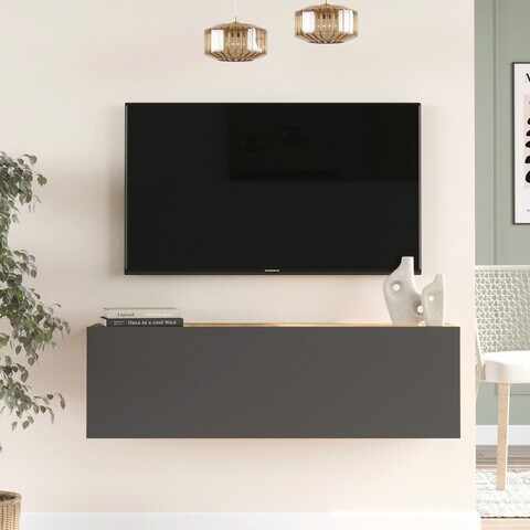 Comoda TV, Locelso, FR12-AA, 100x29.1 cm, Pin Atlantic / Antracit