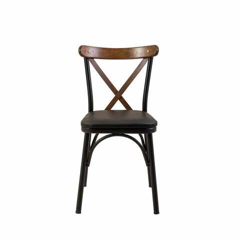 Scaun, Vella, Oliver Chair, 46x87x48 cm, PAL, Negru