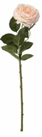 Floare artificiala Rose, 12x12x63 cm, poliester, roz delicat
