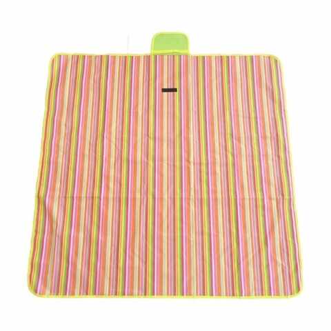 Patura pentru picnic Pink Stripes, Heinner, 145x150 cm, poliester, multicolor