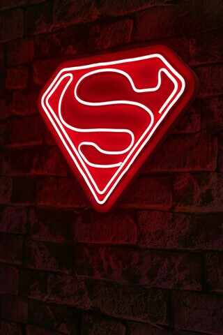 Decoratiune luminoasa LED, Superman, Benzi flexibile de neon, DC 12 V, Rosu