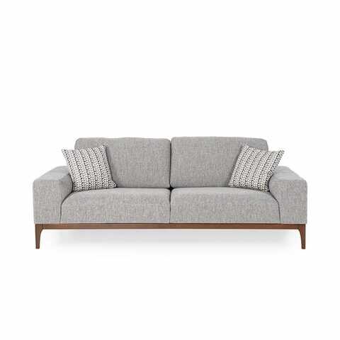 Canapea fixa Secret, Ndesign, 3 locuri, 215x104x88 cm, lemn, gri