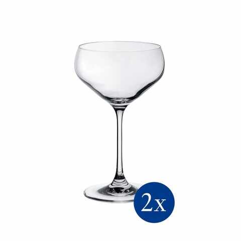 Set 2 pahare sampanie, Villeroy & Boch, Purismo Bar Champagne, 380 ml, sticla cristal