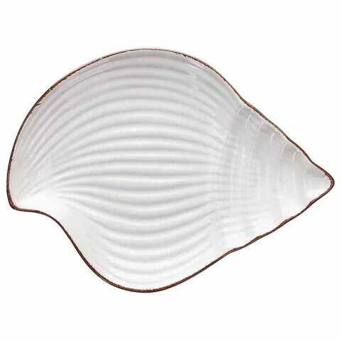 Platou, Tognana, Seashell Dory, 21 x 16 x 2.5 cm, ceramica, alb