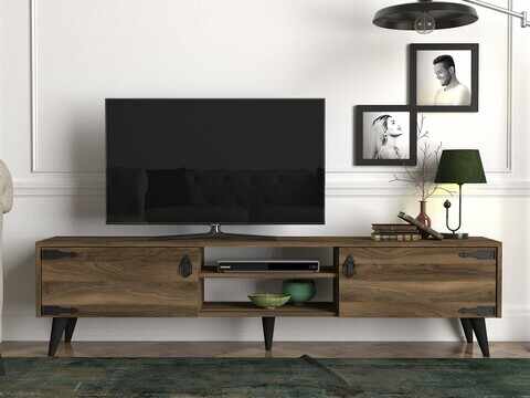 Comoda TV Anthes, Tera Home, 180x29.5x49 cm, maro/negru