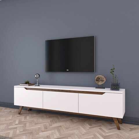 Comoda TV D1 - 794, Rani, 180x35x48.6 cm, alb/natural