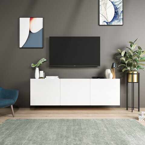 Comoda TV White, Inarch, 150x31x44 cm, alb