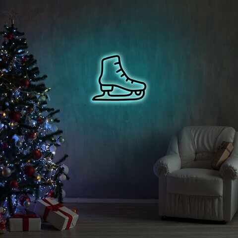 Lampa de perete Ice-Skate 2, Neon Graph, 25x21 cm, albastru