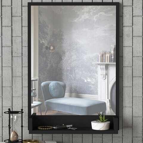 Oglinda decorativa Costa, Tera Home, 45x75 cm, negru