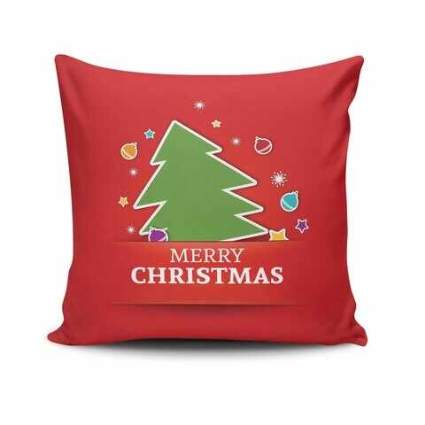 Perna decorativa, Christmas NOELKRLNT-27, 43x43 cm, policoton, multicolor