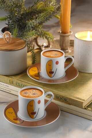 Set de cafea Kutahya Porselen, RU04KT42011784, 4 piese, portelan