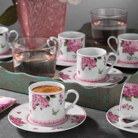 Set de cafea Kutahya Porselen, RU12KT4309746, 12 piese, portelan