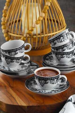 Set de cafea Kutahya Porselen, ZG12KT420939012, 12 piese, portelan