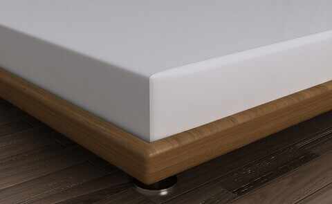 Cearceaf de pat cu elastic, 160x200 cm, 100% bumbac satinat, Patik, De Light Grey, gri deschis