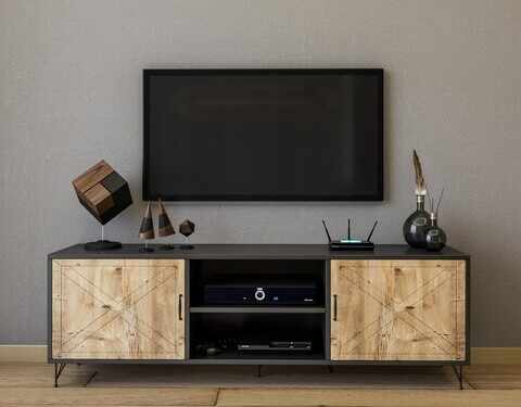 Comoda TV Venus, Kalune Design, 160x40x56 cm, maro