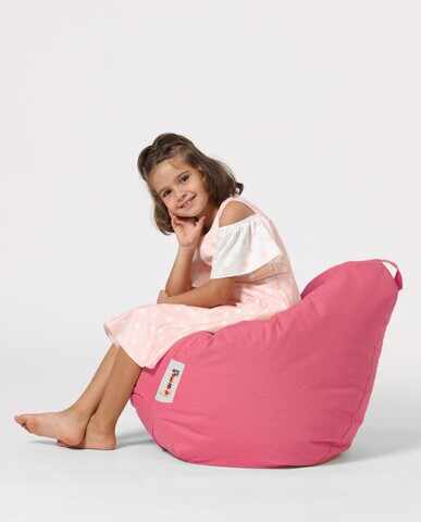 Fotoliu puf pentru copii, Bean Bag, Ferndale, 60x60 cm, poliester impermeabil, roz